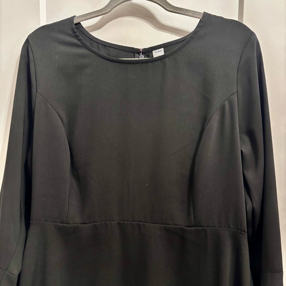 NWOT Old Navy Black Long Sleeve Dress sz L Bell Sleeve 3/4 - Picture 8 of 9